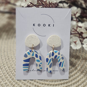 Blue Arch Earrings