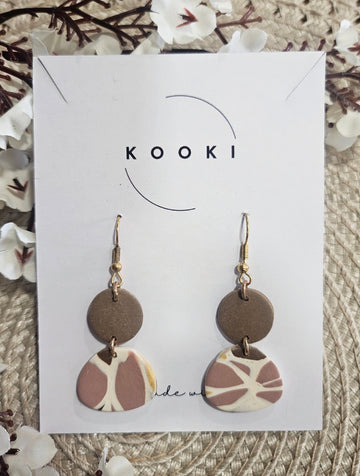 Brown Half Moon Dangles