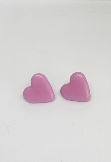 Pink heart Studs