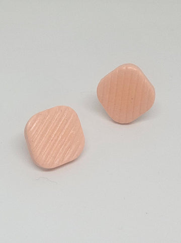 Peach Diamond Studs