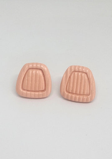Peach Rectangle Studs