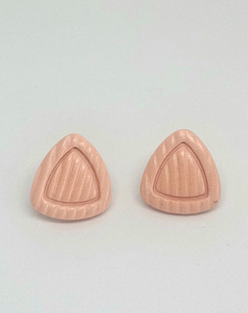Peach Triangle Small Studs