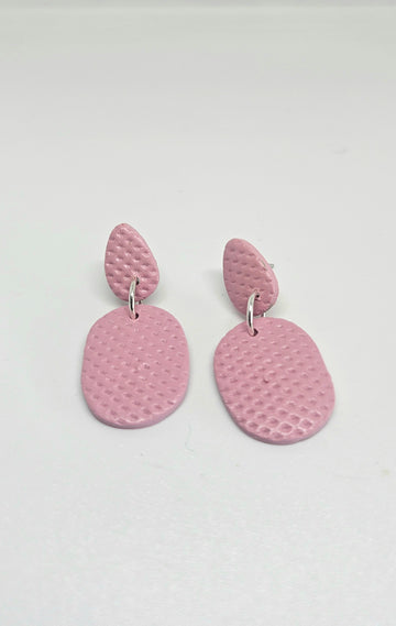 Textured Pink Small Dangles