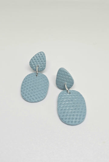 Textured Blue Small Dangles