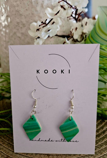 Green Diamond Earrings