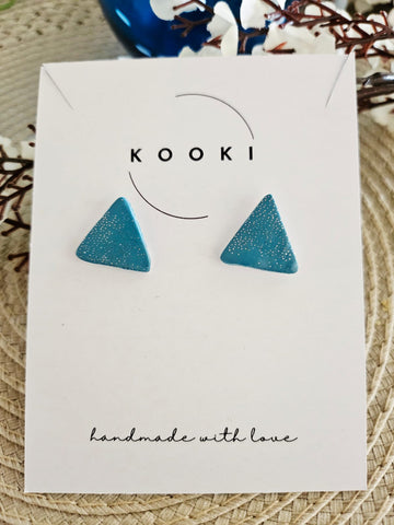 Turquoise Triangle Studs