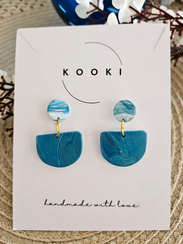 Turquoise Half-Moon Earrings