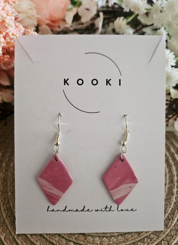 Pink diamond earrings