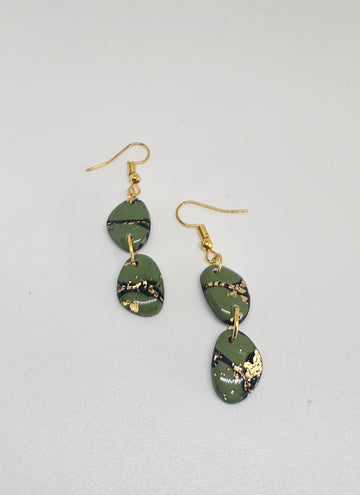 Green Black small Dangles