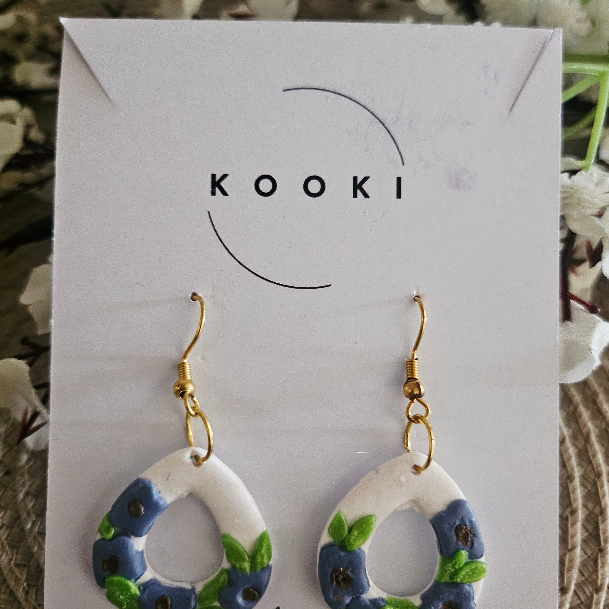 Blue Flowers Earrings