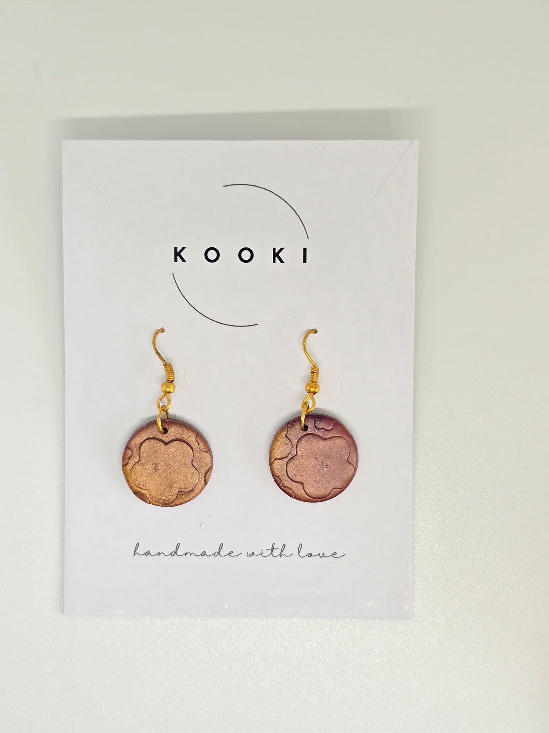 Shimmery Round Dangle Earrings
