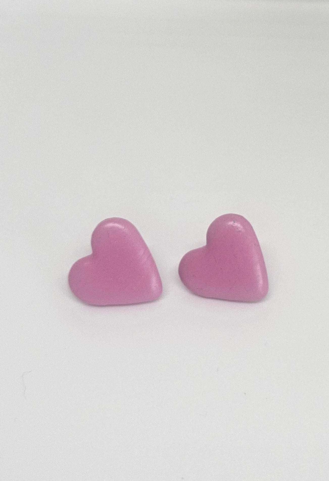 Pink heart Studs