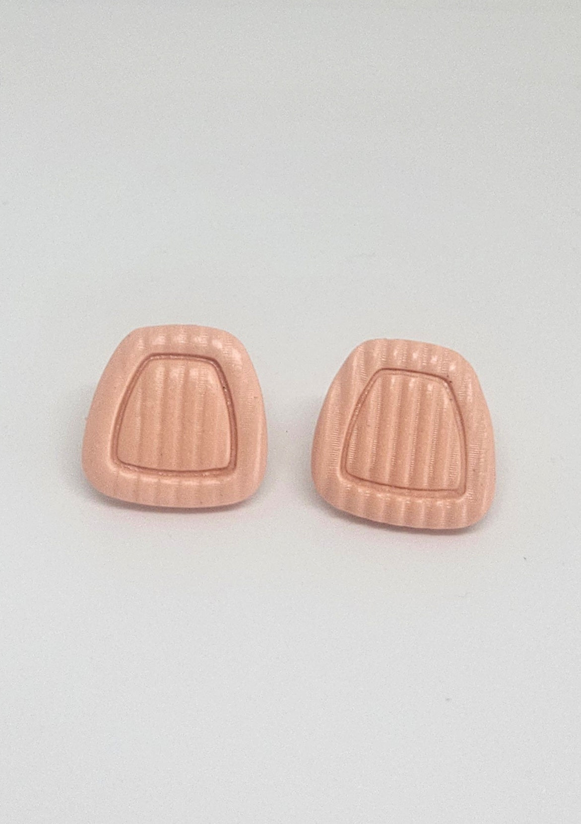 Peach Rectangle Studs