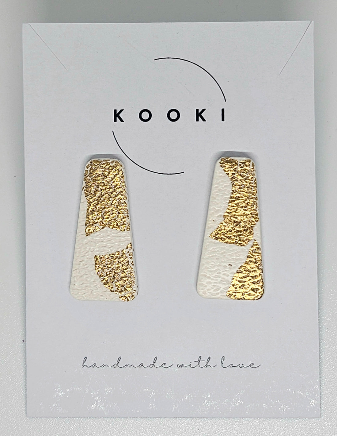 White Glitter Studs