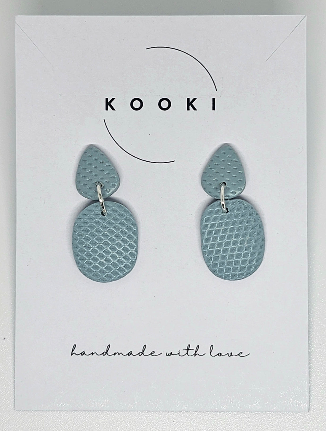 Textured Blue Small Dangles