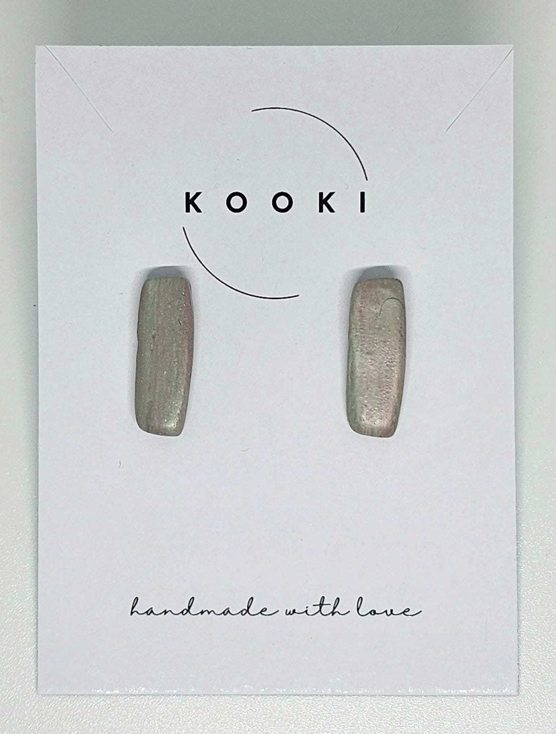 Sage Rectangle Studs