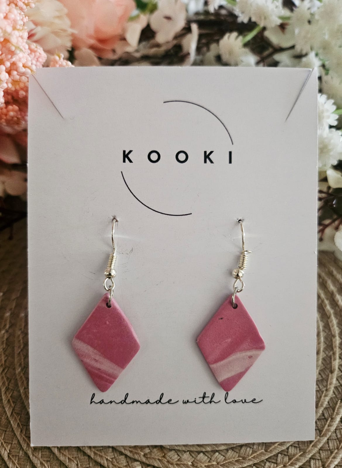 Pink diamond earrings