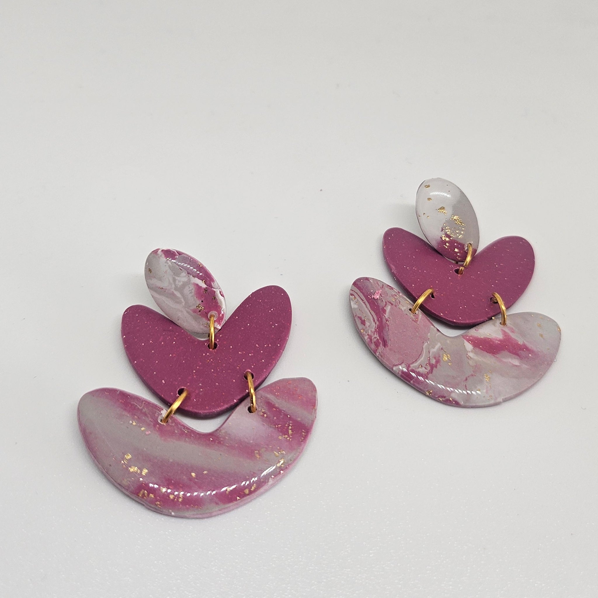 Pink layered Dangles
