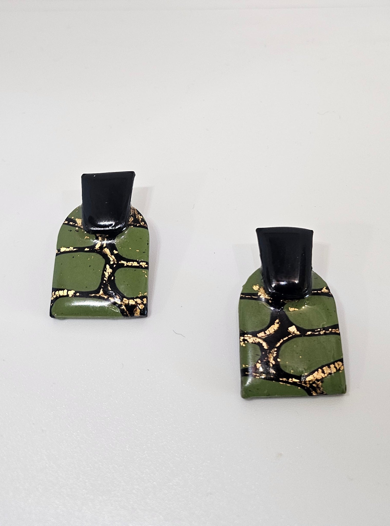 Green Black Studs